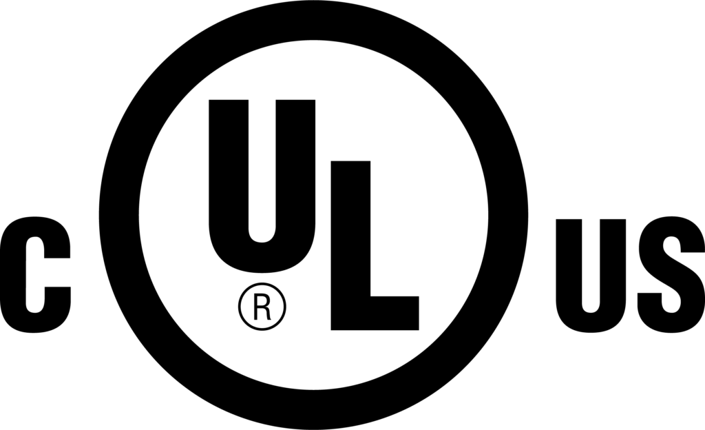 Bold black letters c, u, l, and us arranged around and inside a thick circular outline, forming the word cULus with a registered trademark symbol below the U.