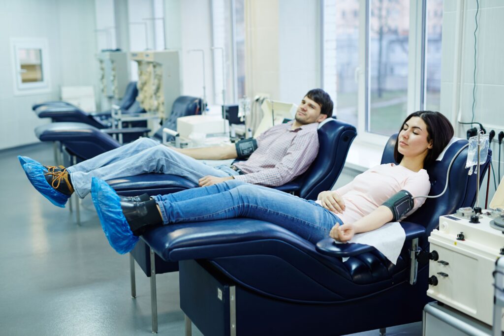 Blood donation donors during National Blood Donor Month