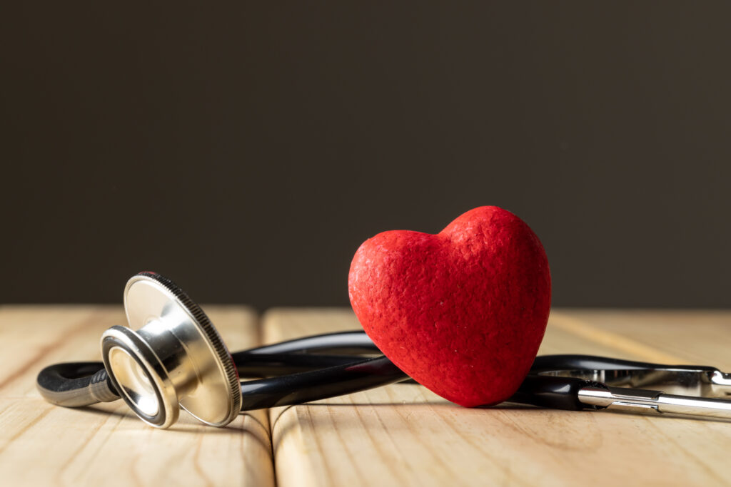Symbolic Stethoscope and heart for National Heart Month